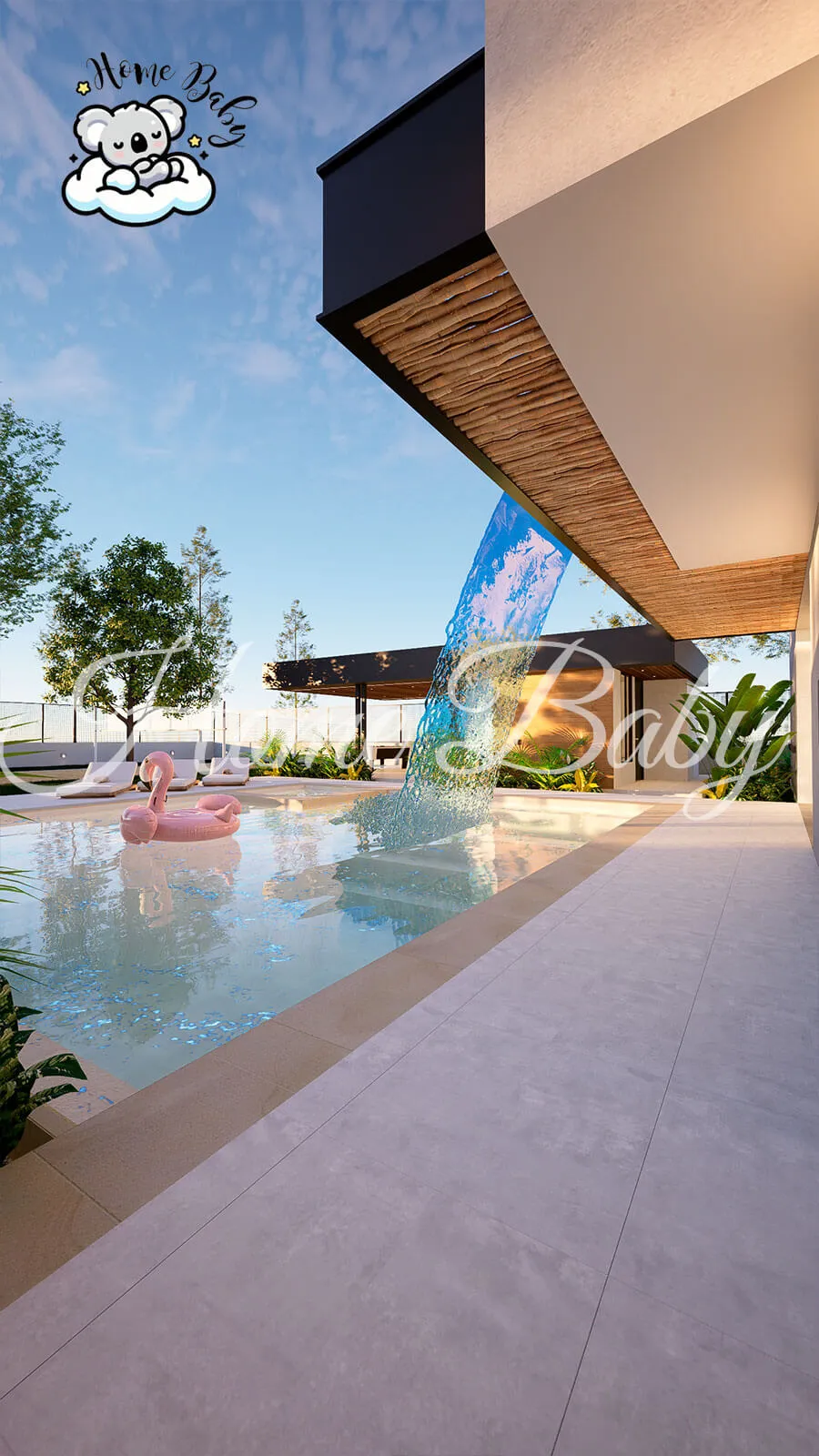 Diseño de interiores - diseño exterior de piscina