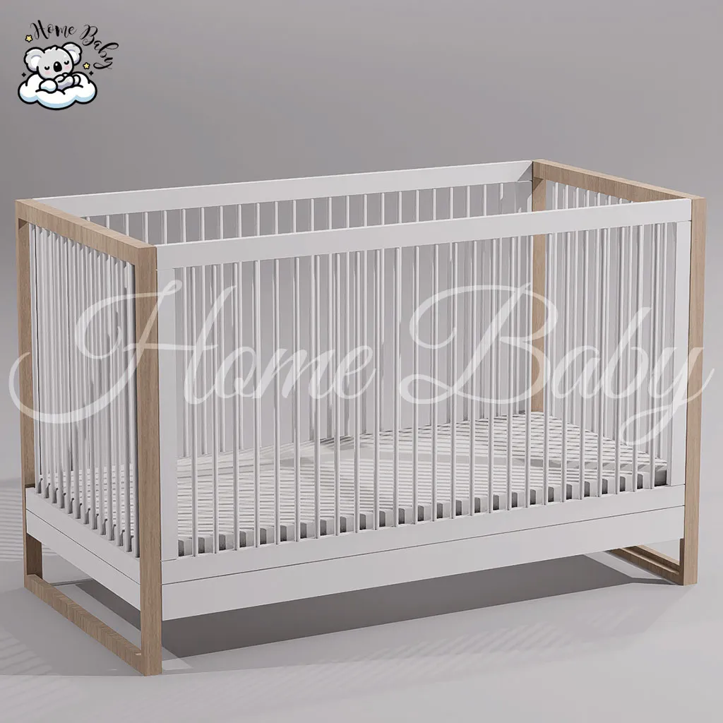 Diseño original de cuna blanca y ángulos rectos - Home baby